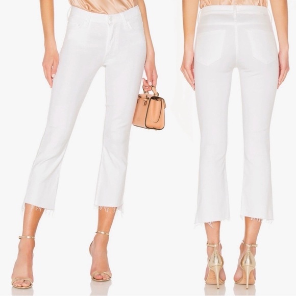 MOTHER The Insider Mid-Rise Crop Step Fray Glass Slipper - Picture 1 of 7